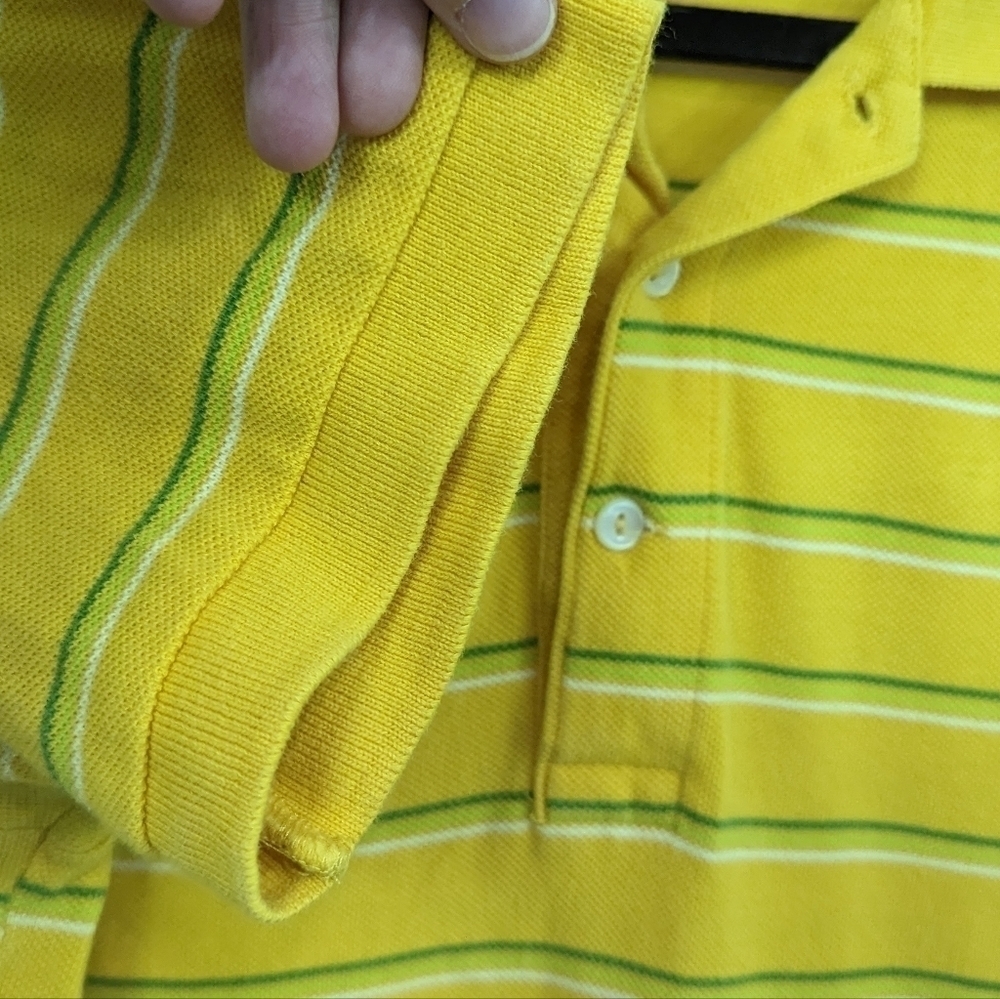Lacoste Pique Knit Strip Polo Sz EU 4/ US S - Picture 6 of 12